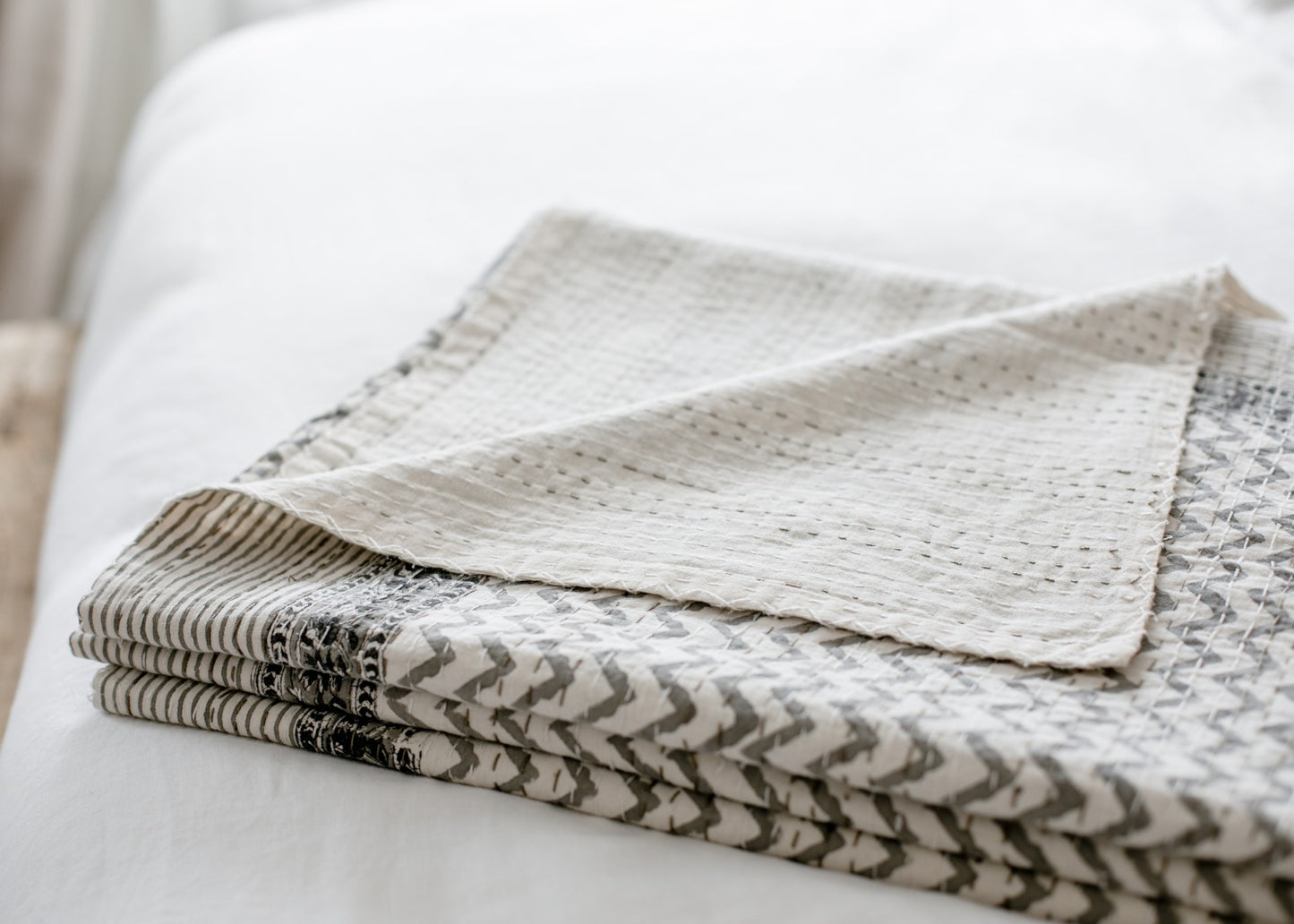 Jaipur Kantha Bed Cover